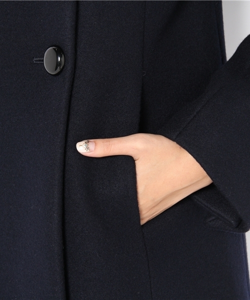 美品 J & M DAVIDSON ダッフルコート ネイビー 10 CROON A SONG（クルーンアソング）の「【J&M DAVIDSON】ｳｰﾙﾀﾞｯﾌﾙｺｰﾄ