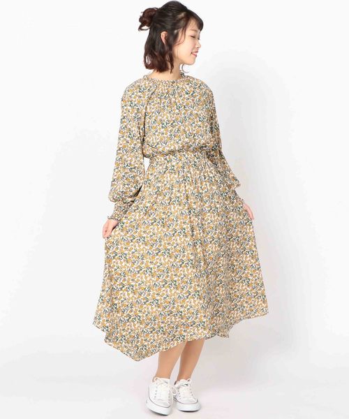 Cheek（チーク）の「イレギュラーヘム花柄ワンピース（ワンピース・レディース・ネイビー/オフホワイト・MEDIUM）」の9枚目の写真