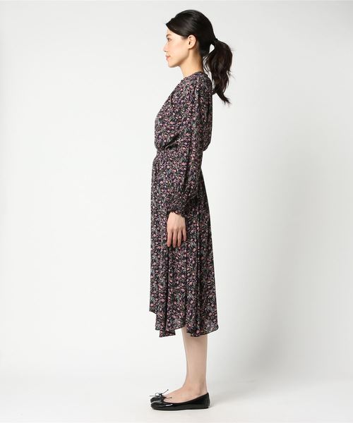 Cheek（チーク）の「イレギュラーヘム花柄ワンピース（ワンピース・レディース・ネイビー/オフホワイト・MEDIUM）」の3枚目の写真