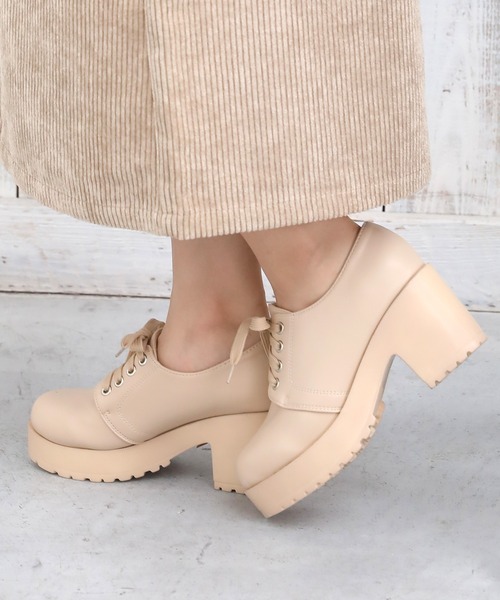 attagirl（アタガール）の「厚底ヒールレースアップシューズ（ドレスシューズ・レディース・ピンク/ブラック系その他/ホワイト/ホワイト系その他/グレー/ブラック/ライトブルー/ピンク系その他3/その他/ブラック系その他3/ブラック系その他2/ピンク系その他/ブラウン系その他/ベージュ系その他2/ラベンダー/ブラウン系その他3/ダークブラウン/ベージュ/ベージュ系その他3/シルバー系その他4/ブラック系その他4/ピンク系その他4・S/M/L/LL/3L/SS）」の12枚目の写真