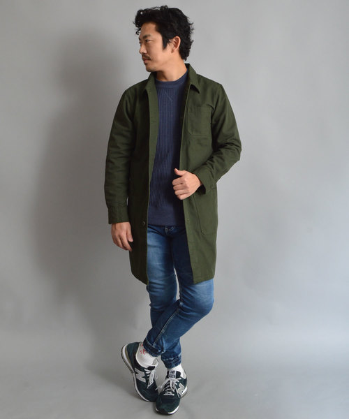 ROOPTOKYO（ループトウキョウ）の「国産 ヘビーオックス ステンカラーコート（ステンカラーコート・メンズ・ネイビー/オリーブ/ブラック/ブラウン・M/L）」の13枚目の写真