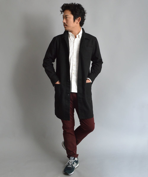 ROOPTOKYO（ループトウキョウ）の「国産 ヘビーオックス ステンカラーコート（ステンカラーコート・メンズ・ネイビー/オリーブ/ブラック/ブラウン・M/L）」の11枚目の写真