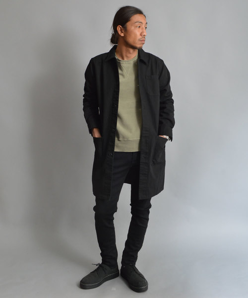 ROOPTOKYO（ループトウキョウ）の「国産 ヘビーオックス ステンカラーコート（ステンカラーコート・メンズ・ネイビー/オリーブ/ブラック/ブラウン・M/L）」の10枚目の写真