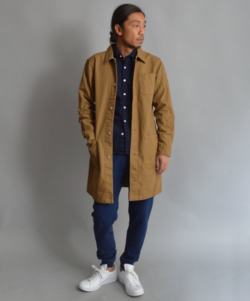 ROOPTOKYO（ループトウキョウ）の「国産 ヘビーオックス ステンカラーコート（ステンカラーコート・メンズ・ネイビー/オリーブ/ブラック/ブラウン・M/L）」の8枚目の写真