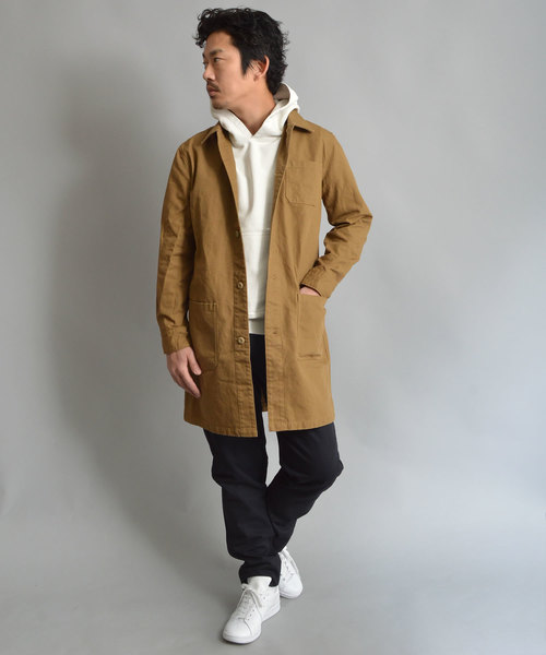 ROOPTOKYO（ループトウキョウ）の「国産 ヘビーオックス ステンカラーコート（ステンカラーコート・メンズ・ネイビー/オリーブ/ブラック/ブラウン・M/L）」の17枚目の写真