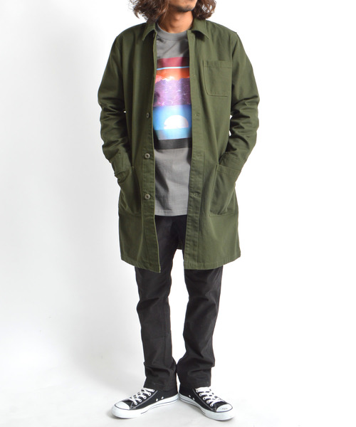 ROOPTOKYO（ループトウキョウ）の「国産 ヘビーオックス ステンカラーコート（ステンカラーコート・メンズ・ネイビー/オリーブ/ブラック/ブラウン・M/L）」の20枚目の写真