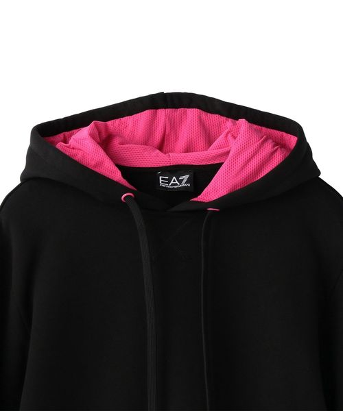 EMPORIO ARMANI EA7（エンポリオアルマーニイーエーセブン）の「【エンポリオ アルマーニ EA7】ビッグシルエットパーカー（パーカー・レディース・ブラック・MEDIUM/SMALL/LARGE/X-SMALL）」の2枚目の写真
