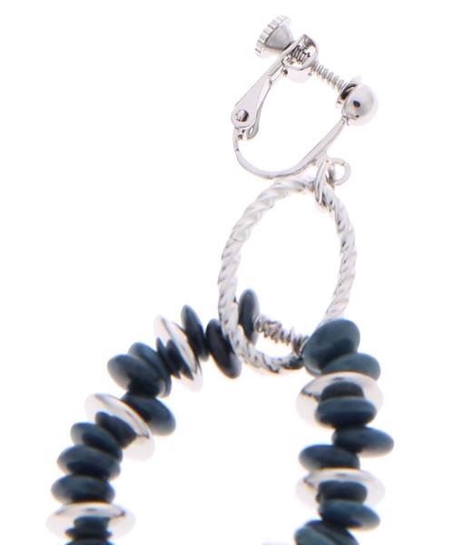 YECCA VECCA（イェッカヴェッカ）の「Mixビーズアシンメトリーイヤリング（イヤリング・レディース・グレー/イエロー/ブルー・FREE）」の7枚目の写真