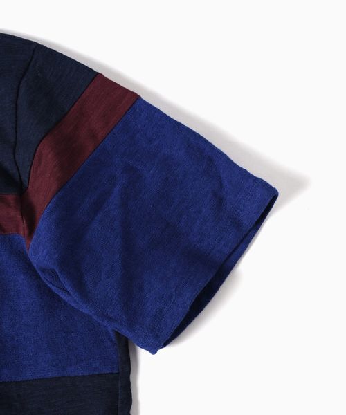 SHIPS（シップス）の「SC: パッチワーク ボーダー Tシャツ□（Tシャツ/カットソー・メンズ・ホワイト/ネイビー/グレー・SMALL/X-LARGE/LARGE/MEDIUM）」の8枚目の写真