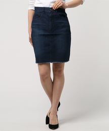 earth music&ecology | ・裾フリンジデニムミニスカート(デニムスカート)