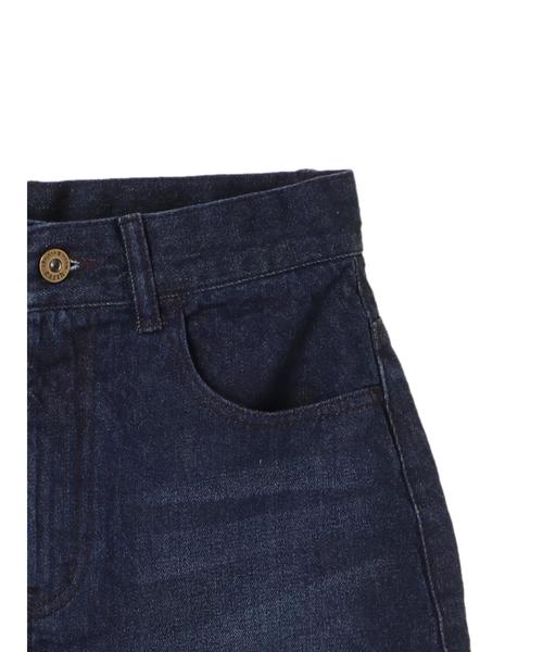 earth music&ecology（アースミュージックアンドエコロジー）の「・裾フリンジデニムミニスカート（デニムスカート・レディース・ライトインディゴブルー/インディゴブルー・S/M）」の7枚目の写真