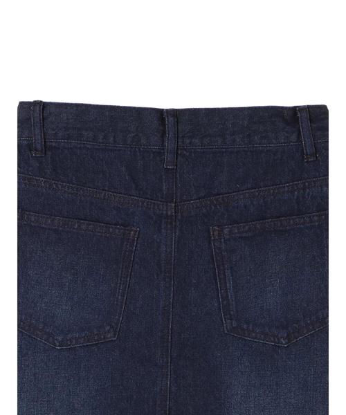 earth music&ecology（アースミュージックアンドエコロジー）の「・裾フリンジデニムミニスカート（デニムスカート・レディース・ライトインディゴブルー/インディゴブルー・S/M）」の10枚目の写真