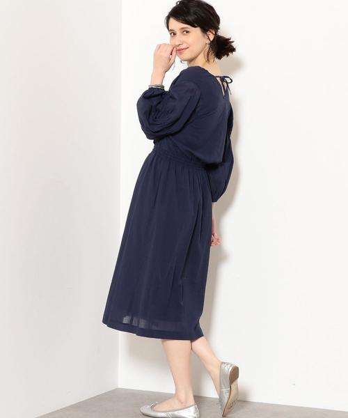 Green Label Relaxing グリーンレーベルリラクシング の Kfc Tavii バルーンスリーブ エアリー ワンピース ワンピース Wear