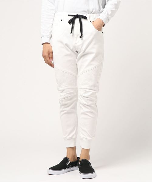 VENCEEXCHANGE(ヴァンスエクスチェンジ)の「カラー裾リブバイカーパンツ(その他パンツ・メンズ・ホワイト/ブラック・S/M/L)」の5枚目の写真