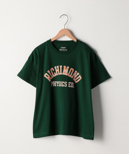 coen（コーエン）の「カレッジプリントTシャツ(ロゴt)（Tシャツ/カットソー・レディース・ホワイト/ネイビー/ケリー/ライトブルー・MEDIUM/LARGE）」の2枚目の写真