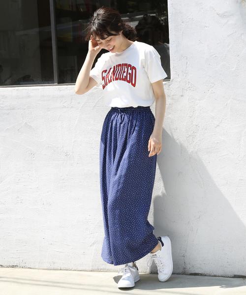 coen（コーエン）の「カレッジプリントTシャツ(ロゴt)（Tシャツ/カットソー・レディース・ホワイト/ネイビー/ケリー/ライトブルー・MEDIUM/LARGE）」の14枚目の写真