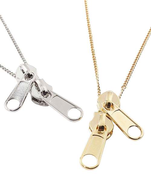 an meets zakka(アンミツザッカ)の「an meets zakka ダブルファスナーネックレス(ネックレス・レディース・シルバー/ゴールド・ONE SIZE)」の4枚目の写真