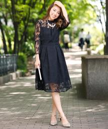 Doula Doula | オーガンジーフレアスリーブAラインワンピース(ドレス)