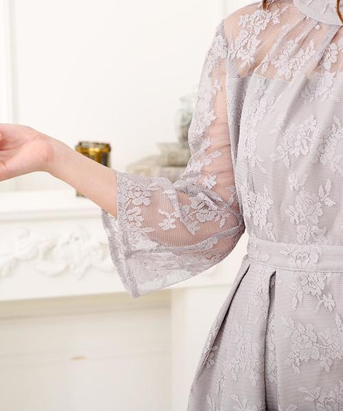 Doula Doula（ドゥーラドゥーラ）の「オーガンジーフレアスリーブAラインワンピース（ドレス・レディース・ネイビー/ライトグレー/ブラック/ベージュ/ライトピンク・M/L）」の13枚目の写真