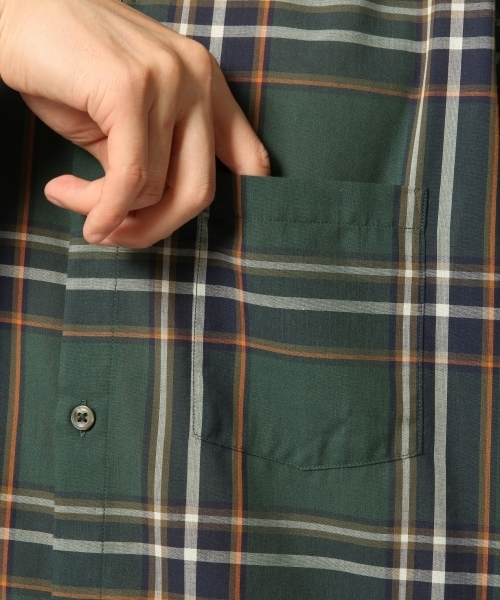 GLOBAL WORK（グローバルワーク）の「TCチェックシャツ半袖/796109（シャツ/ブラウス・メンズ・ダークブラウン/グリーン/ワインレッド/ライトベージュ・SMALL/X-LARGE/LARGE/MEDIUM）」の16枚目の写真