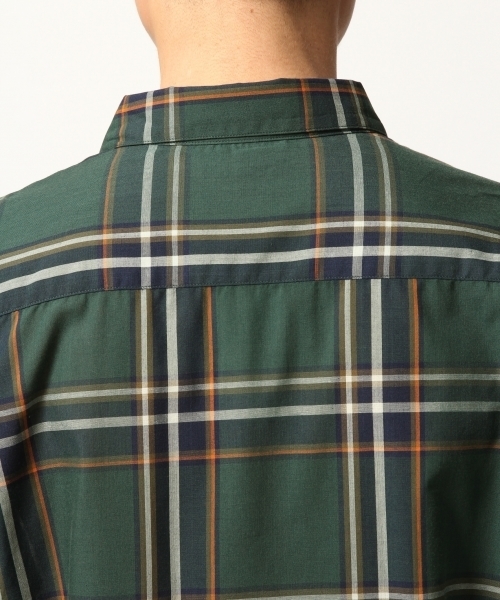 GLOBAL WORK（グローバルワーク）の「TCチェックシャツ半袖/796109（シャツ/ブラウス・メンズ・ダークブラウン/グリーン/ワインレッド/ライトベージュ・SMALL/X-LARGE/LARGE/MEDIUM）」の18枚目の写真