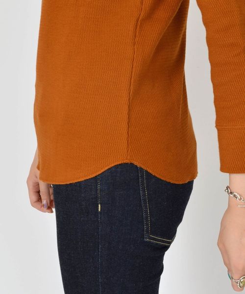 SHIPS（シップス）の「ヘンリーロングスリーブ◇（Tシャツ/カットソー・レディース・オフホワイト/ブラック/キャメル・ONE SIZE）」の15枚目の写真