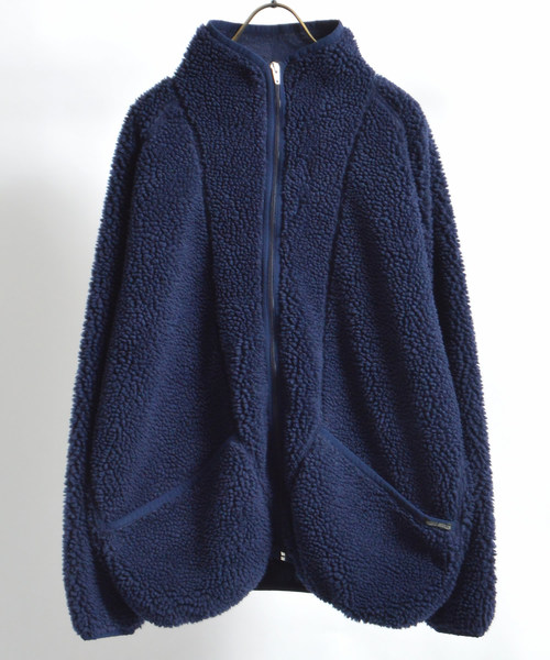 ROOPTOKYO(ループトウキョウ)の「モコモコ配色スタンドボアブルゾン(ブルゾン・レディース・ホワイト/ブラック/ベージュ/ネイビー/パープル/ピンク/ブルー/グレー・S/M/L)」の5枚目の写真