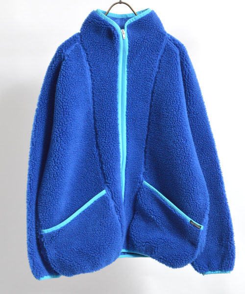 ROOPTOKYO(ループトウキョウ)の「モコモコ配色スタンドボアブルゾン(ブルゾン・レディース・ホワイト/ブラック/ベージュ/ネイビー/パープル/ピンク/ブルー/グレー・S/M/L)」の6枚目の写真