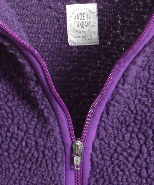 ROOPTOKYO(ループトウキョウ)の「モコモコ配色スタンドボアブルゾン(ブルゾン・レディース・ホワイト/ブラック/ベージュ/ネイビー/パープル/ピンク/ブルー/グレー・S/M/L)」の12枚目の写真