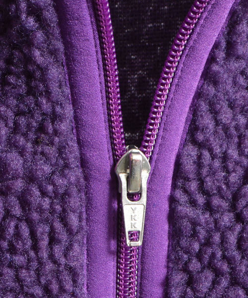 ROOPTOKYO(ループトウキョウ)の「モコモコ配色スタンドボアブルゾン(ブルゾン・レディース・ホワイト/ブラック/ベージュ/ネイビー/パープル/ピンク/ブルー/グレー・S/M/L)」の13枚目の写真