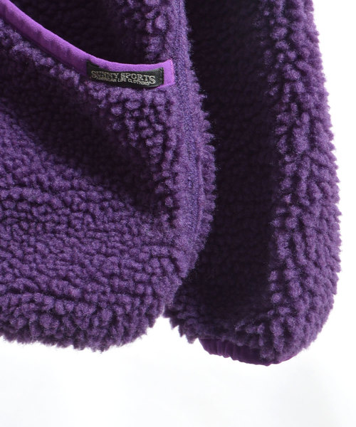 ROOPTOKYO(ループトウキョウ)の「モコモコ配色スタンドボアブルゾン(ブルゾン・レディース・ホワイト/ブラック/ベージュ/ネイビー/パープル/ピンク/ブルー/グレー・S/M/L)」の14枚目の写真