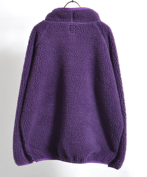 ROOPTOKYO(ループトウキョウ)の「モコモコ配色スタンドボアブルゾン(ブルゾン・レディース・ホワイト/ブラック/ベージュ/ネイビー/パープル/ピンク/ブルー/グレー・S/M/L)」の15枚目の写真