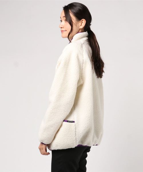 ROOPTOKYO(ループトウキョウ)の「モコモコ配色スタンドボアブルゾン(ブルゾン・レディース・ホワイト/ブラック/ベージュ/ネイビー/パープル/ピンク/ブルー/グレー・S/M/L)」の9枚目の写真