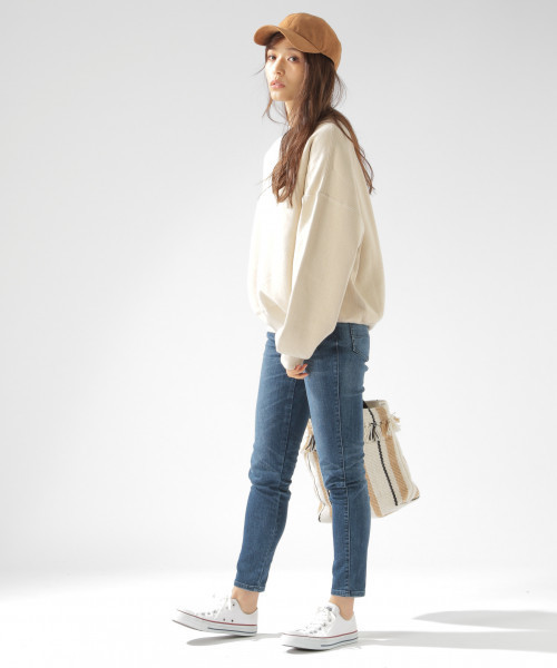 Champion（チャンピオン）の「【Champion（チャンピオン）】REVERSE W-ST（Tシャツ/カットソー・レディース・ブラック/ベージュ/グレー・MEDIUM）」の6枚目の写真