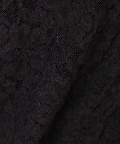 INGNI（イング）の「起毛レースハイネックトップス（Tシャツ/カットソー・レディース・ブラック/ブラウン/オフホワイト/ボルドー・M）」の9枚目の写真