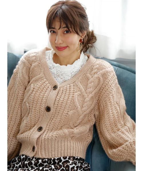 INGNI（イング）の「起毛レースハイネックトップス（Tシャツ/カットソー・レディース・ブラック/ブラウン/オフホワイト/ボルドー・M）」の10枚目の写真