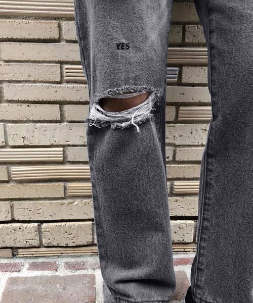 PAGEBOY（ページボーイ）の「刺繍入りジーンズ（デニムパンツ・レディース・ブラック/サックスブルー・MEDIUM/SMALL）」の17枚目の写真