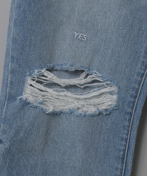 PAGEBOY（ページボーイ）の「刺繍入りジーンズ（デニムパンツ・レディース・ブラック/サックスブルー・MEDIUM/SMALL）」の11枚目の写真