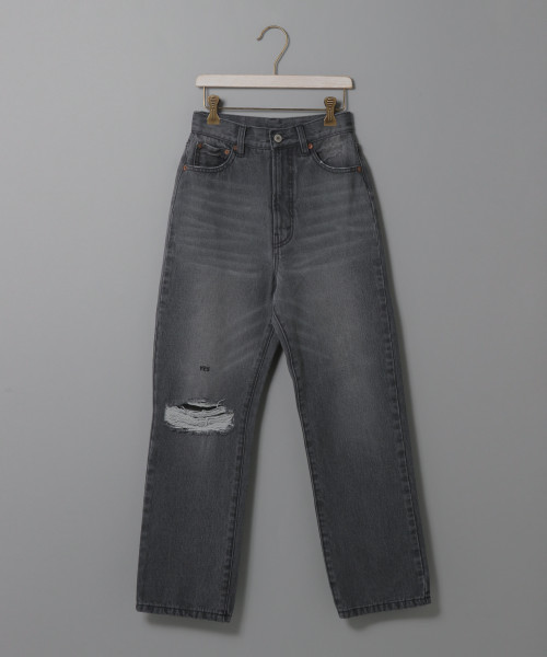 PAGEBOY（ページボーイ）の「刺繍入りジーンズ（デニムパンツ・レディース・ブラック/サックスブルー・MEDIUM/SMALL）」の3枚目の写真