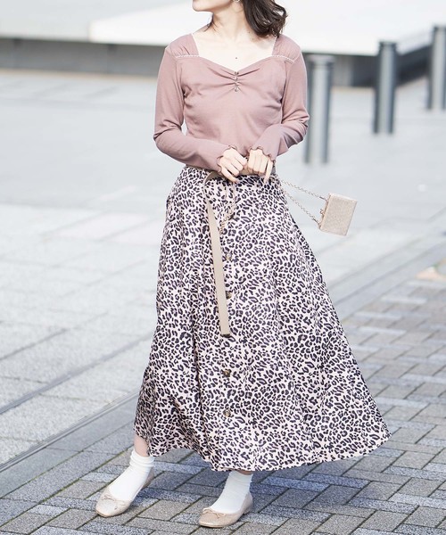 one after another NICE CLAUP（ワンアフターアナザーナイスクラップ）の「ベルト付きアソートロングスカート（スカート・レディース・ブラウン/ピンク/アイボリー/ベージュ系その他/ピンク系その他・FREE）」の18枚目の写真