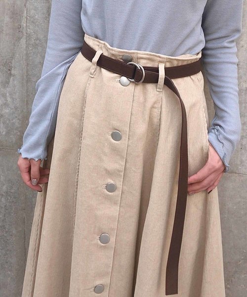 one after another NICE CLAUP（ワンアフターアナザーナイスクラップ）の「ベルト付きアソートロングスカート（スカート・レディース・ブラウン/ピンク/アイボリー/ベージュ系その他/ピンク系その他・FREE）」の13枚目の写真