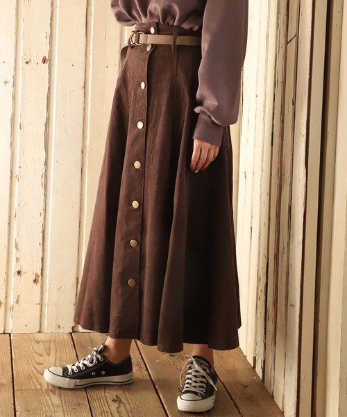 one after another NICE CLAUP（ワンアフターアナザーナイスクラップ）の「ベルト付きアソートロングスカート（スカート・レディース・ブラウン/ピンク/アイボリー/ベージュ系その他/ピンク系その他・FREE）」の22枚目の写真