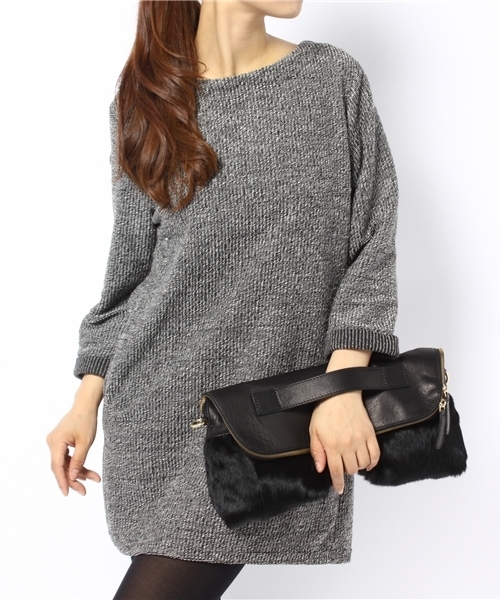 Soareak（ソアリーク）の「【POPCORN】 ラビットファークラッチ（クラッチバッグ・レディース・ブラック/ブラウン・FREE）」の4枚目の写真