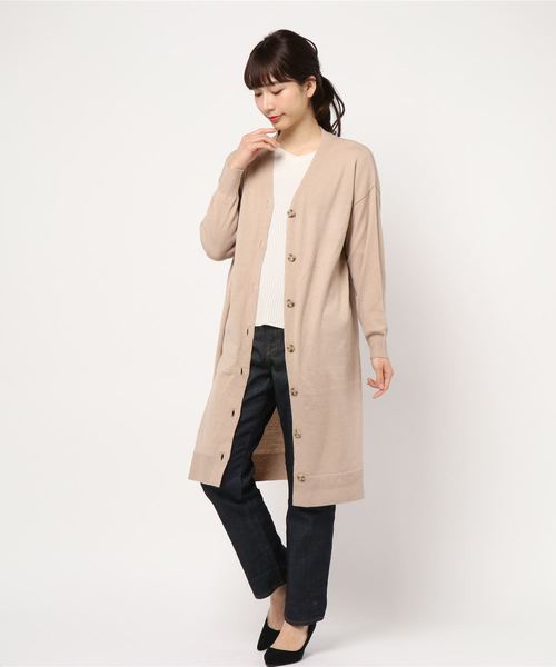 AMERICAN HOLIC(アメリカンホリック)の「ロングカーディガン(カーディガン/ボレロ・レディース・チャコールグレー/ブラック/ベージュ/ネイビー/アイボリー/杢グレー・FREE)」の5枚目の写真