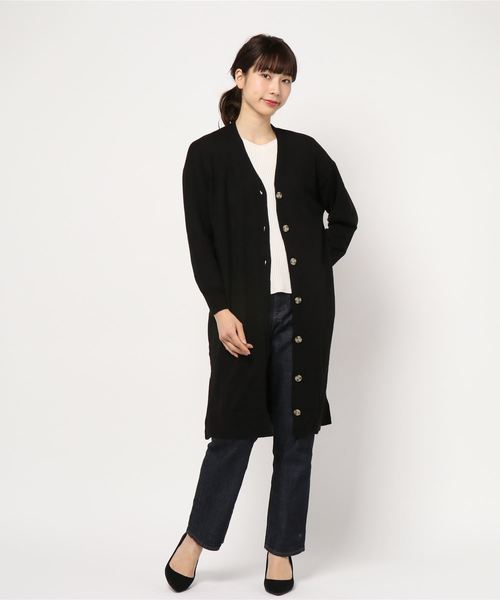 AMERICAN HOLIC(アメリカンホリック)の「ロングカーディガン(カーディガン/ボレロ・レディース・チャコールグレー/ブラック/ベージュ/ネイビー/アイボリー/杢グレー・FREE)」の3枚目の写真