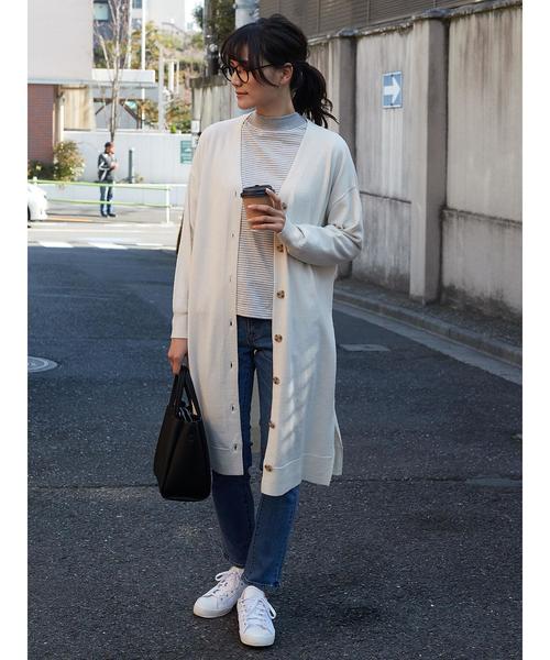 AMERICAN HOLIC(アメリカンホリック)の「ロングカーディガン(カーディガン/ボレロ・レディース・チャコールグレー/ブラック/ベージュ/ネイビー/アイボリー/杢グレー・FREE)」の8枚目の写真