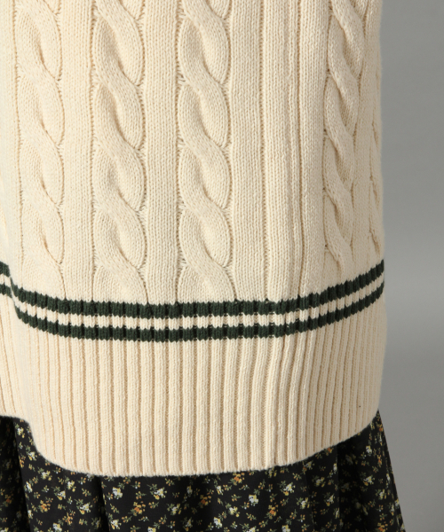 LOWRYS FARM（ローリーズファーム）の「チルデンベスト　824778（ベスト・レディース・オフホワイト/ベージュ/ブラック・FREE）」の7枚目の写真