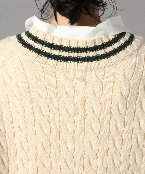 LOWRYS FARM（ローリーズファーム）の「チルデンベスト　824778（ベスト・レディース・オフホワイト/ベージュ/ブラック・FREE）」の4枚目の写真