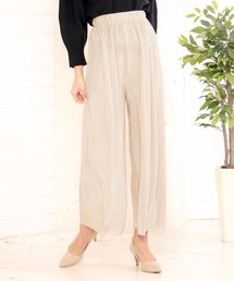 KOBE LETTUCE | 細プリーツサテン素材ワイドロングパンツ(その他パンツ)