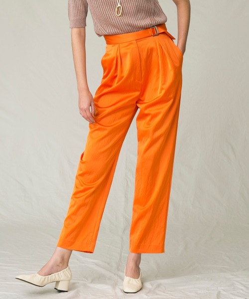 MAISON SPECIAL(メゾンスペシャル)の「2タックサテンパンツ【MAISON SPECIAL/メゾンスペシャル】(その他パンツ・レディース・ネイビー/イエロー/グリーン/ラベンダー/ピンクベージュ/パープル/オレンジ/キャメル・38/36)」の8枚目の写真